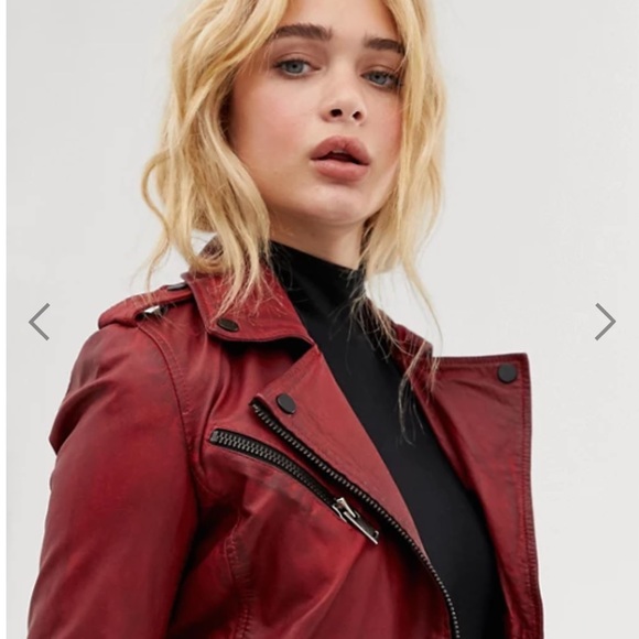 barneys red leather jacket